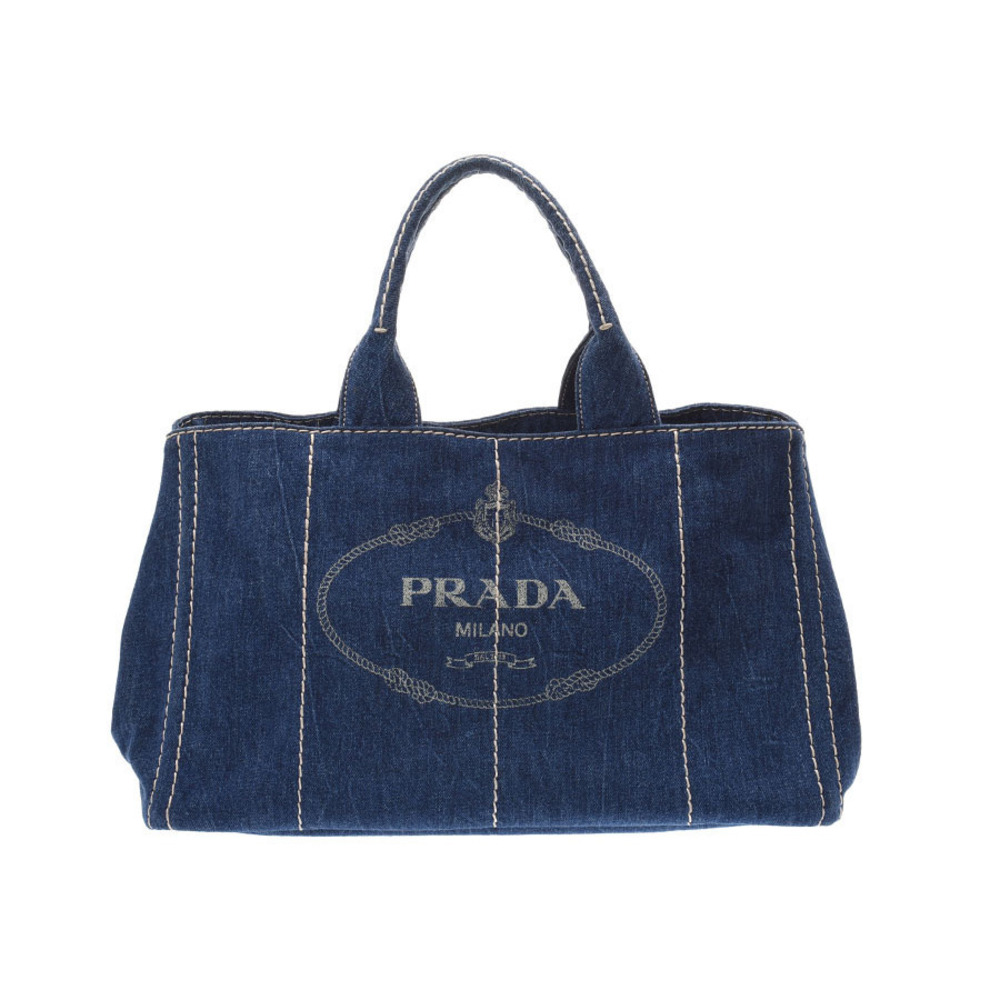 Prada Canapa tote bag blue denim